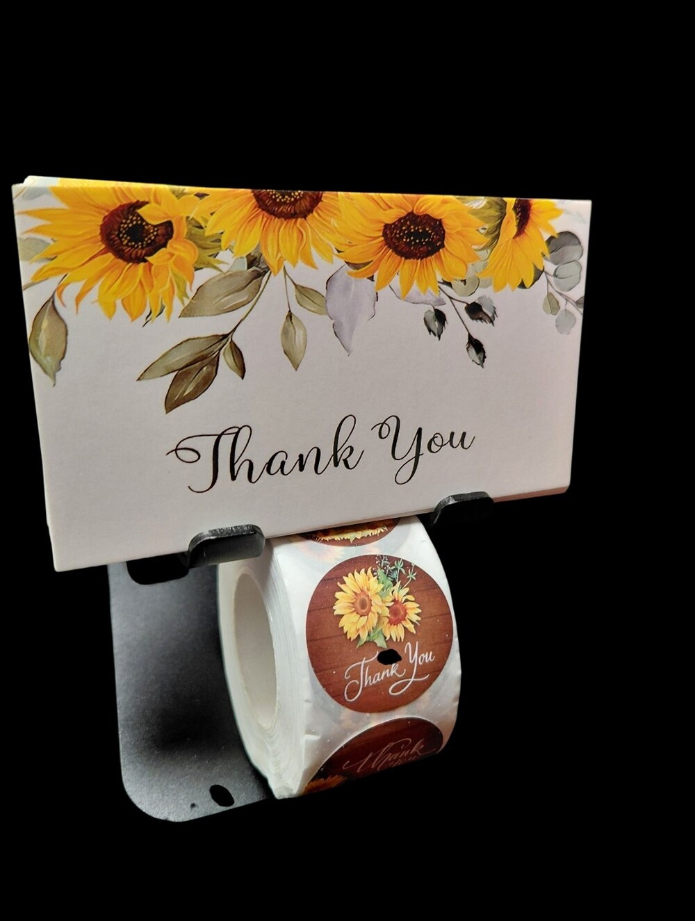 550ct. 50ct. Sunflower 'Thank You' Cards, 500ct. Stickers, 3 Random Polymailers - Picture 3 of 5